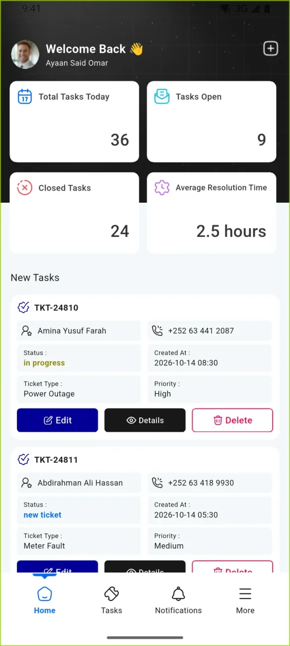 DANAB Customer Care — Screen 6