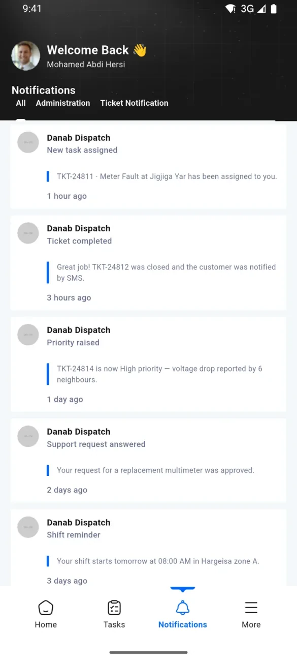 DANAB Customer Care — Screen 10